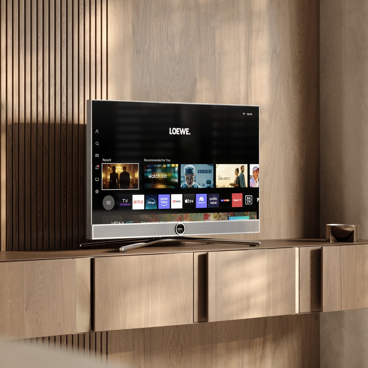 Vega TV auf einem Sideboard